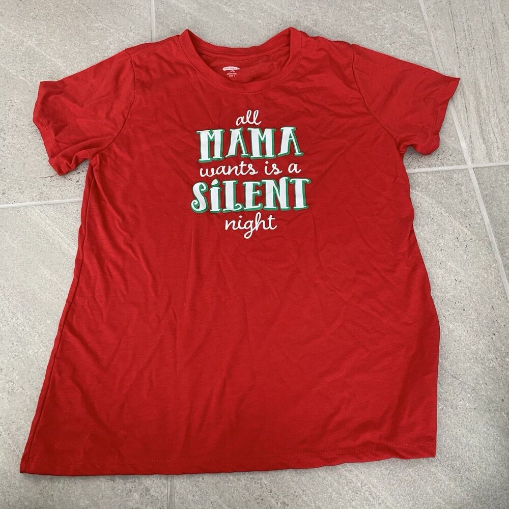 Holiday Time Red Womens Christmas Shirt Size L